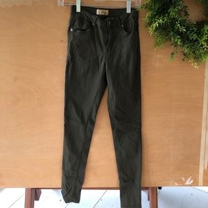 Olive Stretch Skinny Jeans
